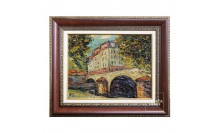 กรอบรูปซ้อนไม้สองชั้นใส่ภาพสีน้ำมัน